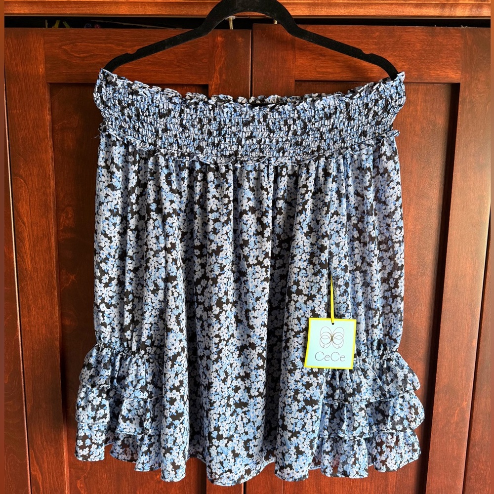 CeCe Floral Off-Shoulder Blouse